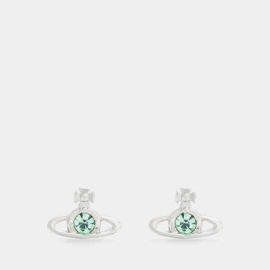 Nano Solitaire Earrings - Vivienne Westwood - Metal - Silver