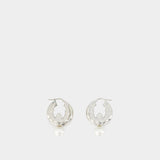 Stacked Claddagh Earrings - Simone Rocha - Metal - Silver