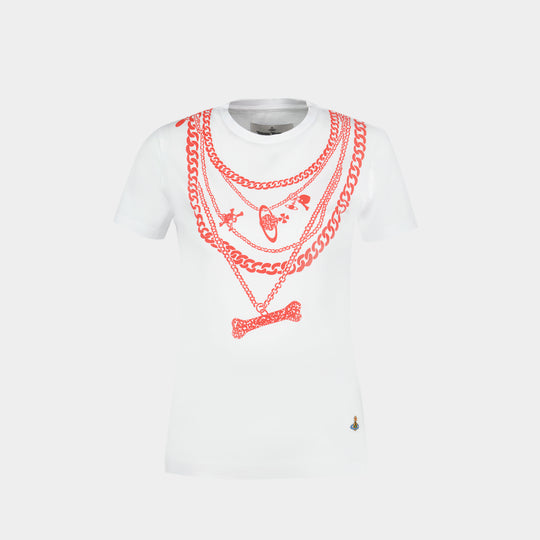 Chain Peru T-Shirt - Vivienne Westwood - Cotton - White