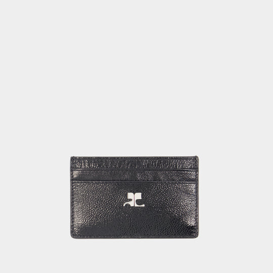 Ac Card Holder - Courreges - Leather - Black