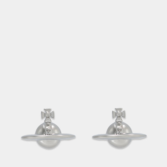 Solid Orb Earrings - Vivienne Westwood - Metal - Black