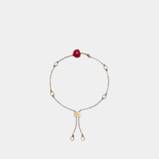 Cherry Crystal Slider Bracelet - Marc Jacobs - Brass - Multicolor