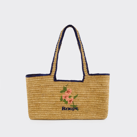 Plagette Bag - Rouje - Raffia - Beige