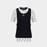 Layered Ss T-Shirt - Marine Serre - Cotton - Black