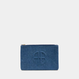 Lili clutch bag - ANINE BING - Cotton - Blue