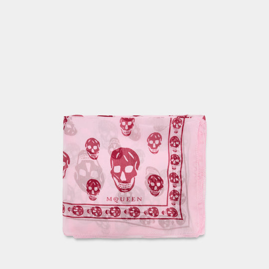 Ca Skull Scarf - Alexander McQueen - Silk - Pink
