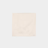 Embroidered Monogram Scarf - TOTEME - Silk - Beige