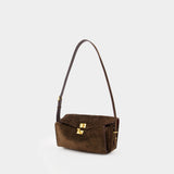 Paris M Shoulder Bag - Balenciaga - Suede - Brown