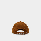 Corduroy  Cap - Ganni - Cotton - Brown