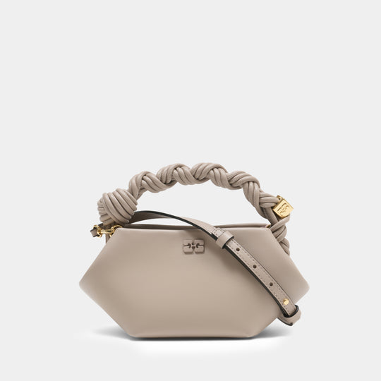 Bou Bag Mini Handbag - Ganni - Leather - Grey