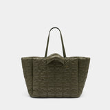 Re Tech Quilted Tote Shopper Bag - Ganni - Synthetic - Green