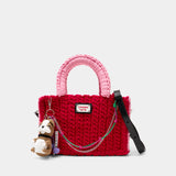 Bulldog Charm Purse - Charles Jeffrey Loverboy - Cotton - Red