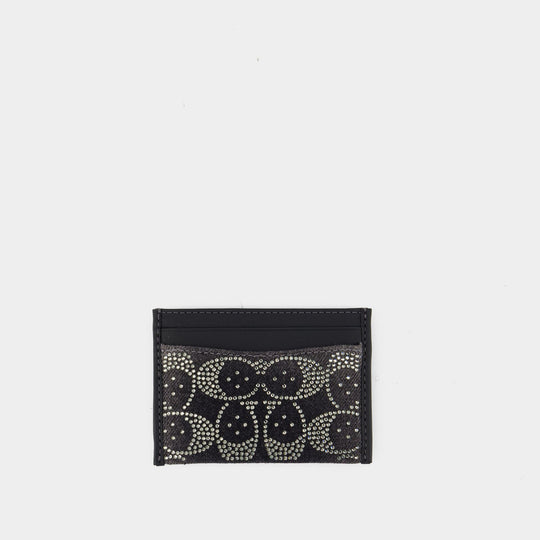 Crystal Signature Essential Card Holder - Coach - Denim - Black
