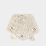 Neckerchief Scarf - Simone Rocha - Faux Fur - Beige