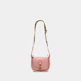 Ll Mini B Clip Messenger Crossbody - Burberry - Leather - Pink