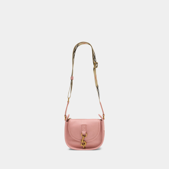 Ll Mini B Clip Messenger Crossbody - Burberry - Leather - Pink