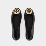 Minnie Travel Ballerinas - Tory Burch - Leather - Black