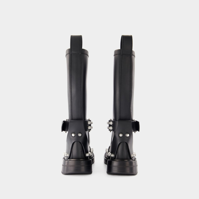 Dixon Buckle Boots - Alexander Wang - Leather - Black