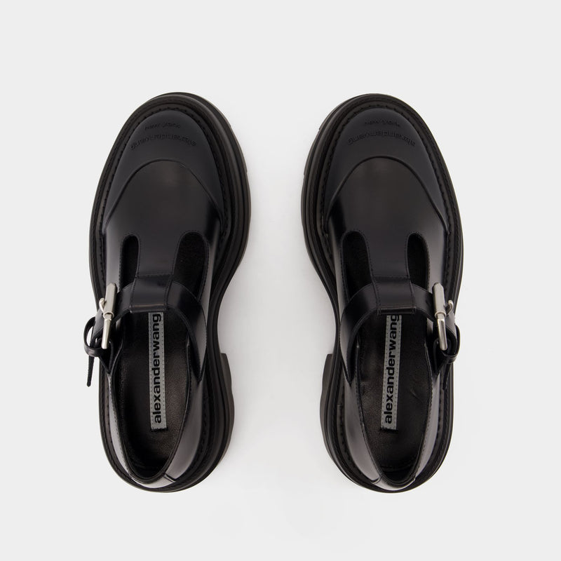 Tova Mary Jane Platform Loafers - Alexander Wang - Leather - Black