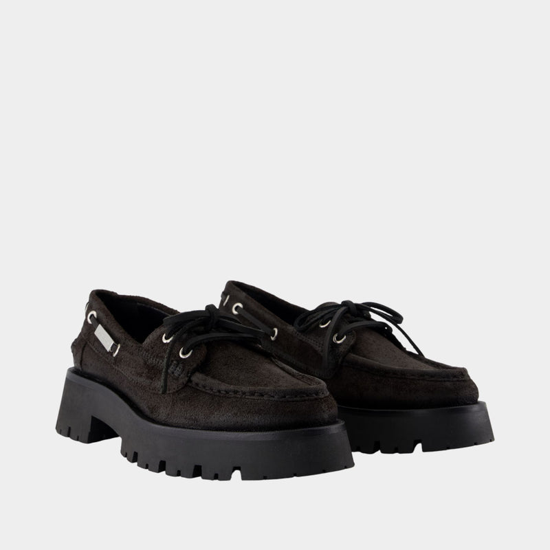 Carson Boat Loafers - Alexander Wang - Leather - Chocolate
