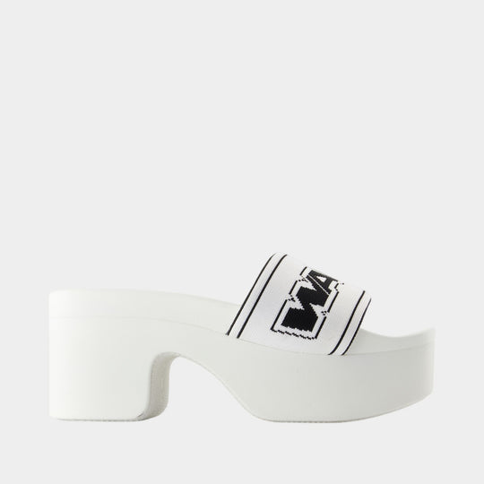Aw Webbing Platform Sandals - Alexander Wang - Polyester - White