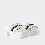 Aw Webbing Platform Sandals - Alexander Wang - Polyester - White