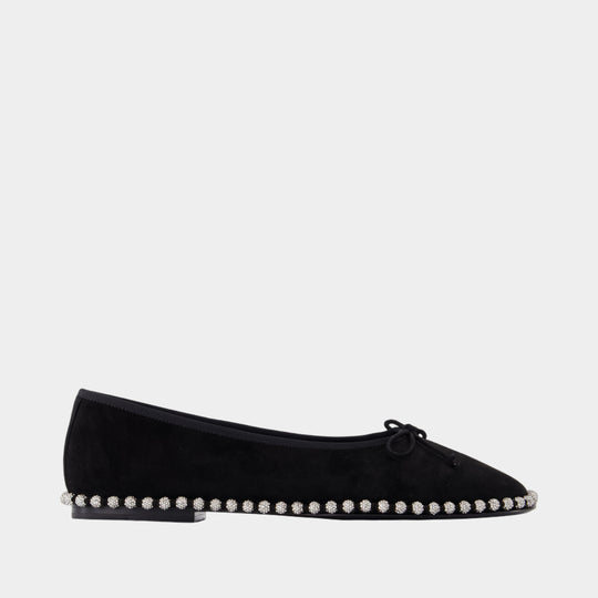 Lina Ballchain Ballerinas - Alexander Wang - Leather - Black