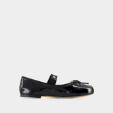 Jolie Flats Flat Shoes - ANINE BING - Leather - Black