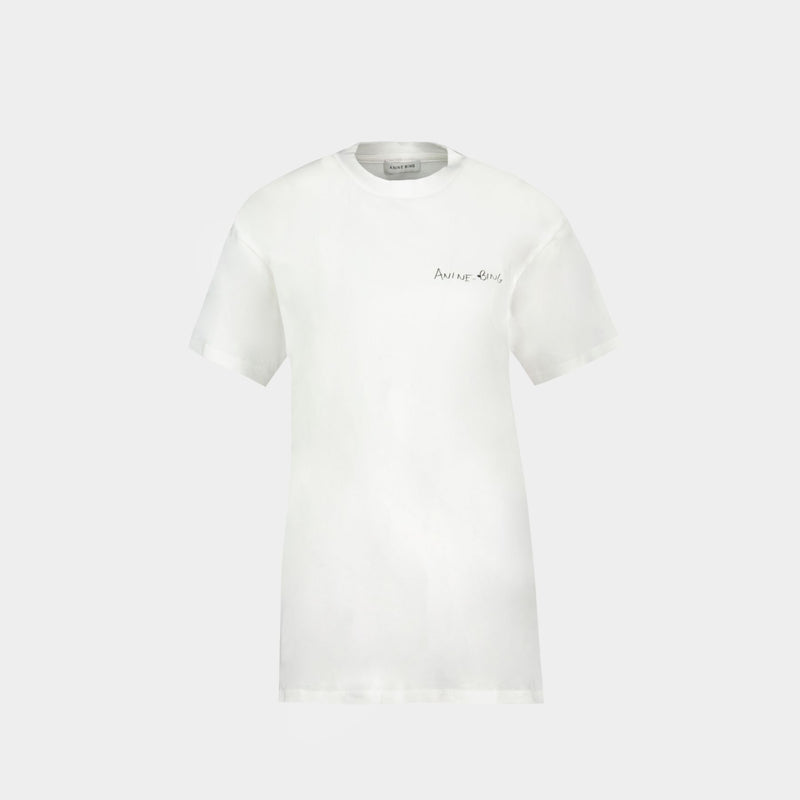 Walker Lyrics T-Shirt - ANINE BING - Cotton - White