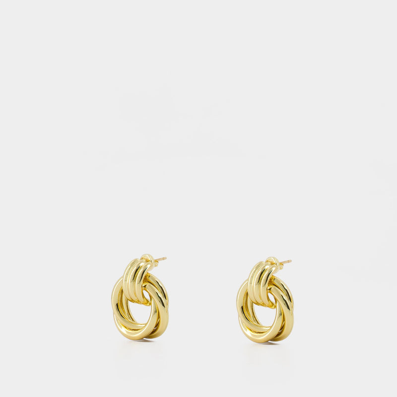 Triple Knot Earrings - ANINE BING - Metal - Gold