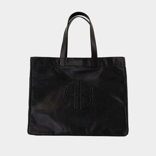 Rio Large Shopping Bag - ANINE BING - Leather - Black