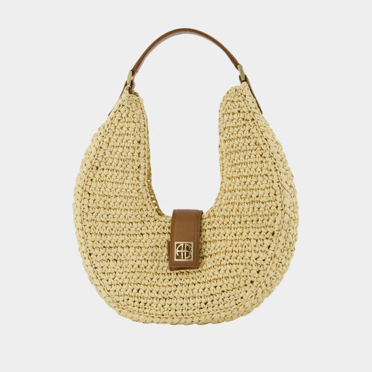 Lou Monogram Shoulder Bag - ANINE BING - Leather - Beige
