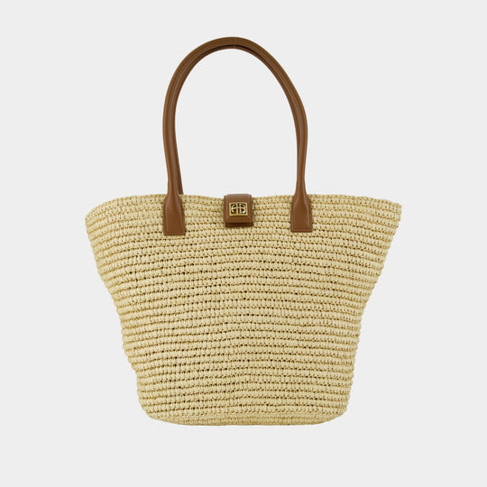 Cabas Lou Monogramme - ANINE BING - Leather - Beige