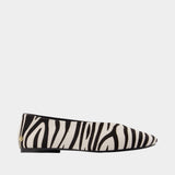 Ana Zebra Ballerinas - ANINE BING - Leather - Black