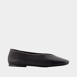 Ana Studs Ballet Flats - ANINE BING - Leather - Black