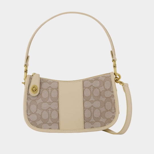 Hobo Swinger bag - Coach - Jacquard - Beige
