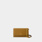 Robinson Wallet On Chain - Tory Burch - Leather - Neutral