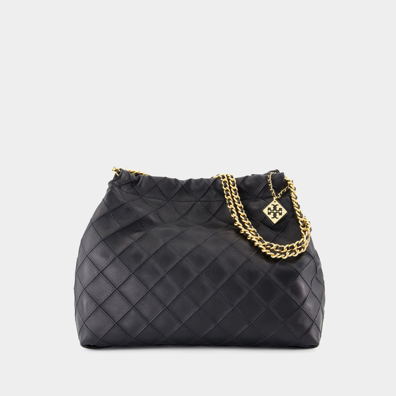 Fleming Shoulder Bag - Tory Burch - Leather - Black