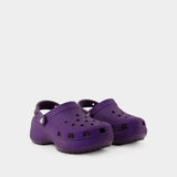 Classic Platform Glitter Sandals - Crocs - Synthetic - Purple