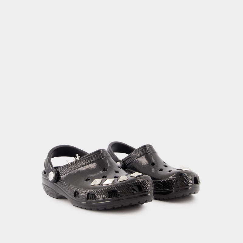 Classic Studded Sandals - Crocs - Synthetic - Black