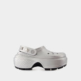 Stomp Sandals - Crocs - Synthetic - Silver