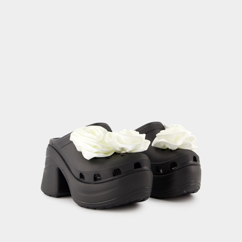 Siren Rosette Sandals - Crocs - Synthetic - Black