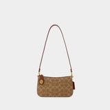 Signature Penn Shoulder Bag - Coach - Canvas - Tan Rust