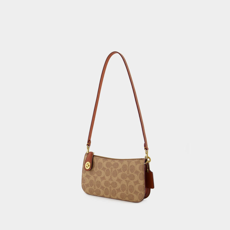 Signature Penn Shoulder Bag - Coach - Canvas - Tan Rust