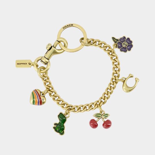 Motif Chain Keyring - Coach - Acetate - Multi