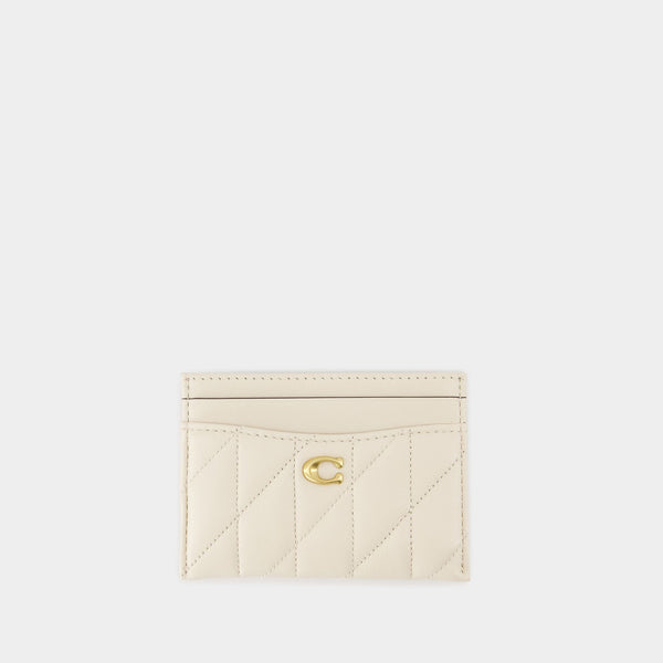 Essential Card Holder - Coach - Leather - Beige