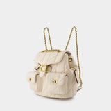 Tabby Backpack - Coach - Leather - Beige