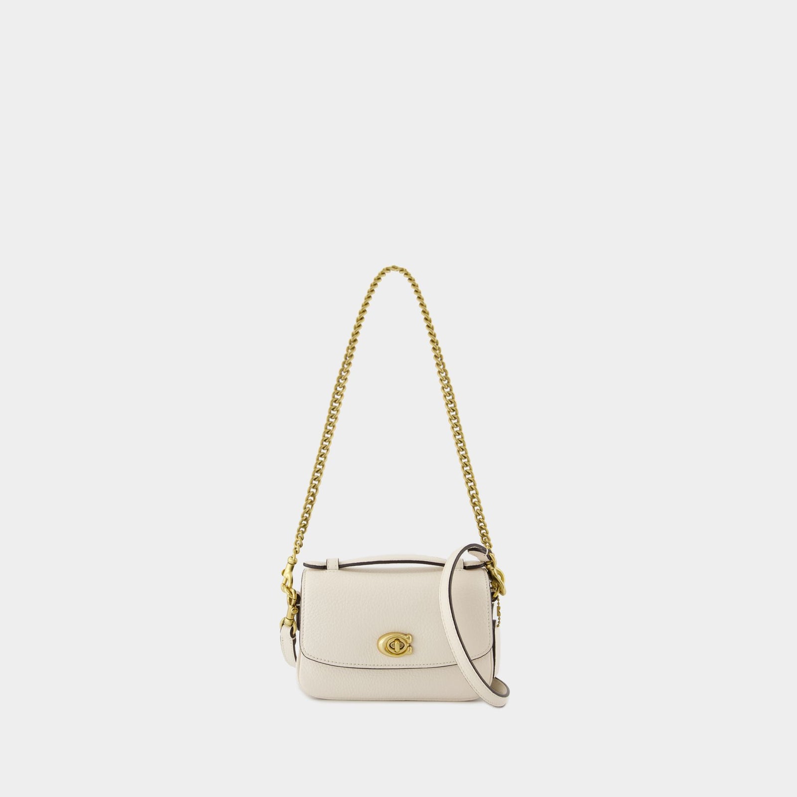 Cassie 17 Crossbody Coach Leather White