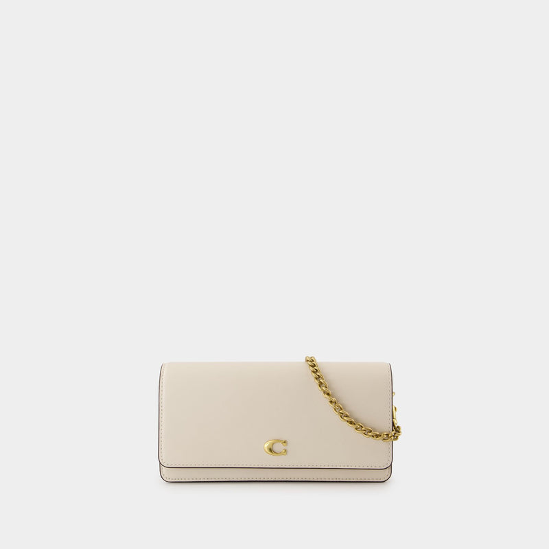 Essential Long Crossbody - Coach - Leather - Beige