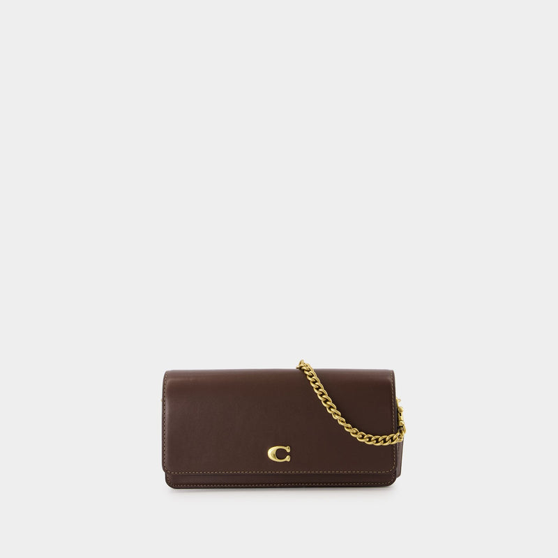 Essential Long Crossbody - Coach - Leather - Brown